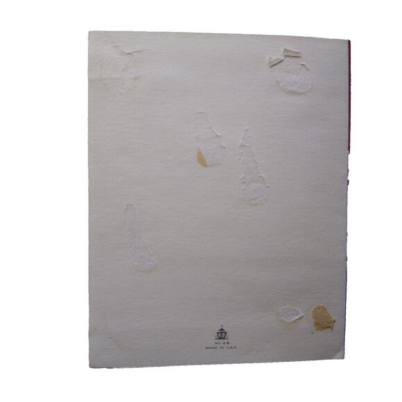 Christmas Greeting Card Vintage Mid Century Modern Glitter Fireplace Cozy Home - Picture 4 of 4